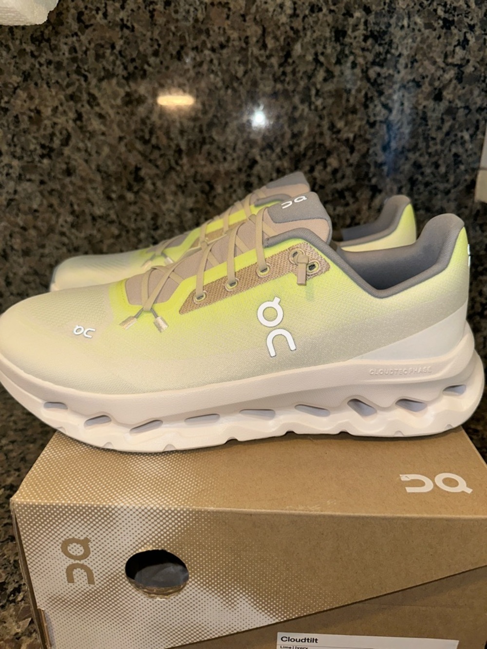 On Cloudtilt Running Shoes in Pale Neon-White